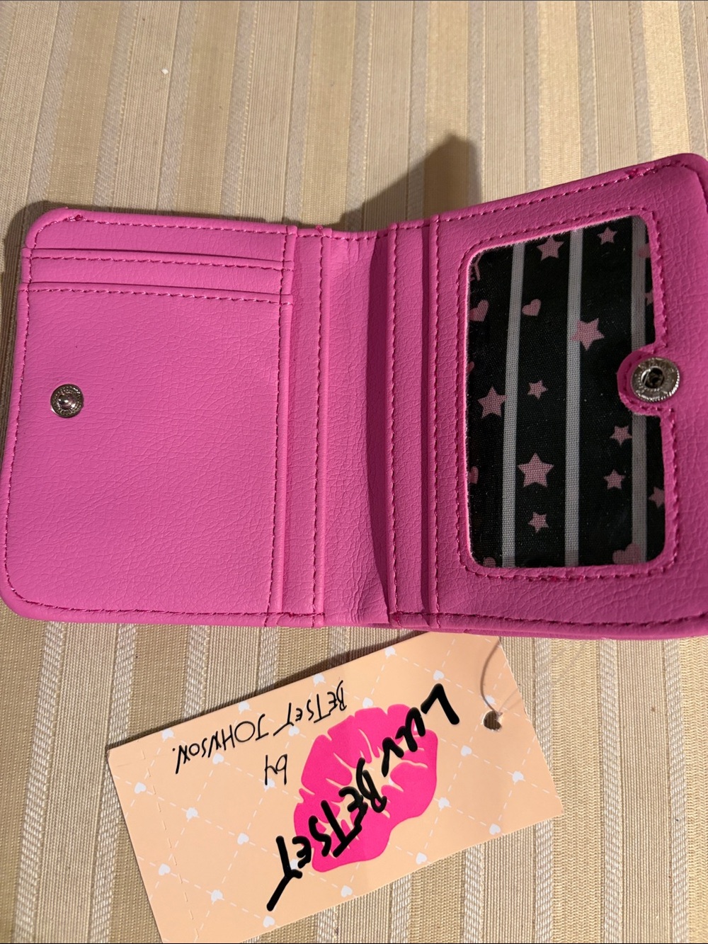 Luv Betsey Pink Quilted Heart Wallet NWT - Picture 4 of 6